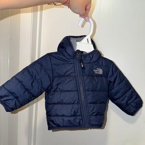 Reversible North Face Jacket Blue / Grey 3-6 months